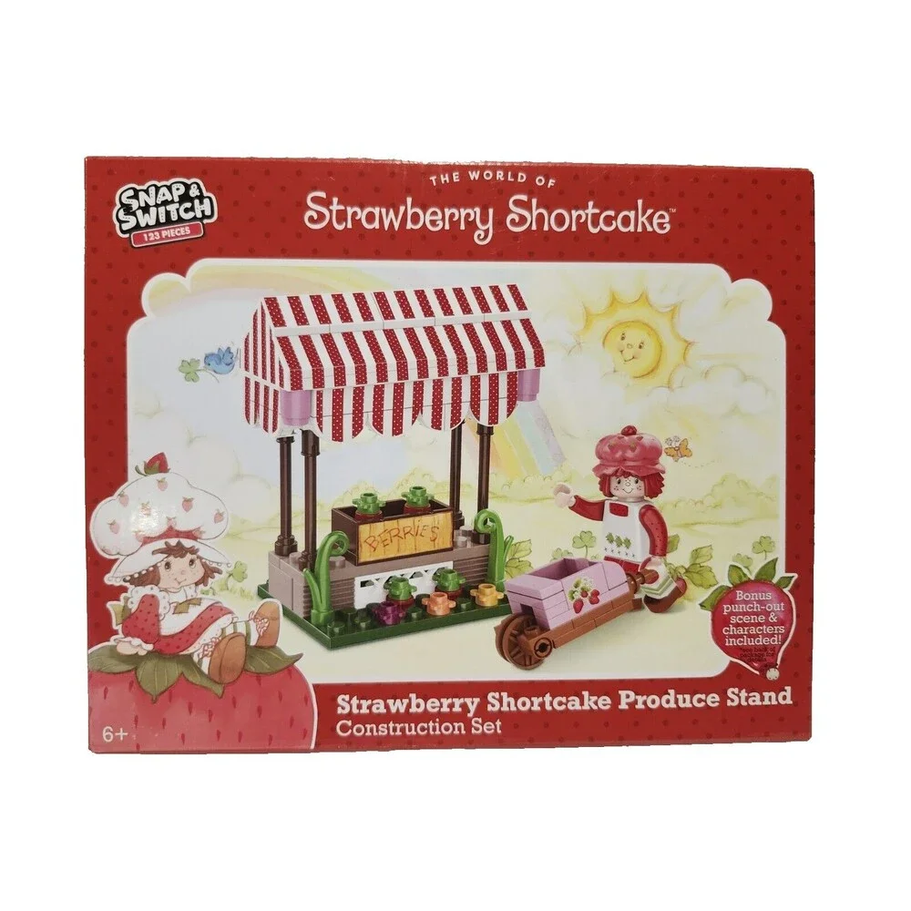NEW Lot of 2 Strawberry Shortcake Bakery Fruit Stand Snap & Switch‎ Construction
